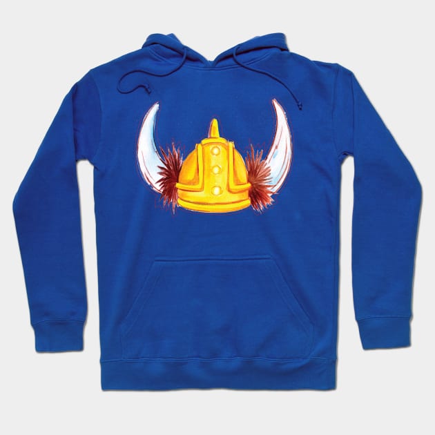 Viking helmet in watercolor style Hoodie by holidaystore